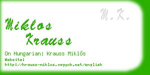 miklos krauss business card